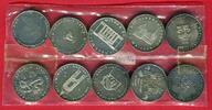 DDR 10 Medaillen Lot DDR Bauwerke und Persönlichkeiten -