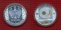 BRD Bundesrepublik Deutschland, FRG, Germany 10 Euro Silber Himmelsscheibe von Nebra mit Goldapplikation Nebrascheibe -