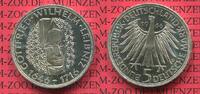 Bundesrepublik Deutschland, Germany FRG 5 DM Gedenkmünze Commemorative Coin 5 DM 1966 D Gottfried Wilhelm Leibniz PP -