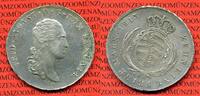 Sachsen, Albertinische Linie Konventionstaler Friedrich August III. var. Römische I und 3 geändert Rand Napoleonrand -