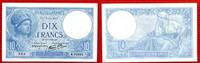 Frankreich France Banknote 10 Francs Banque de France Frankreich Banque de France 10 Francs 4. 12. 1941 Minerva typ Minerve -
