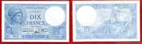 Frankreich France Banknote 10 Francs Banque de France Frankreich Banque de France 10 Francs 2. 1. 1941 Minerva typ Minerve -