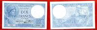 Frankreich France Banknote 10 Francs Banque de France Frankreich Banque de France 10 Francs 2. 1. 1941 Minerva typ Minerve -
