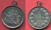 Schützenmedaille Silbermedaille mit Öse Schützenmedaille Anonym graviert 1.Ritter -