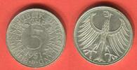 Deutschland 5 Mark DM Kursmünze Silberadler - Prägestätte München -