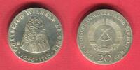 DDR Deutsche Demokratische Republik 20 Mark Silber 250. Todestag von Gottfried Wilhelm Leibniz -