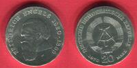 Eastern Germany DDR GDR 20 Mark Silber 150. Geburtstag Friedrich Engels (1820-1895) -