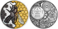 Mongolia 2000 Togrog MECHANICAL BEE Clockwork Evolution 3 Oz Silver Coin 2000 Togrog Mongolia 2020 -