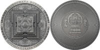 Mongolia 2000 Togrog VAIROCHANA BUDDHA MANDALA Archeology Symbolism Antiqued 3 Oz Silver Coin 2000 Togrog Mongolia 2022 -