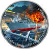 Ukraine 1 Hryvnia WARSHIP MOSCOV INCIDENT Russian Invasion of Ukraine 1 Oz Silver Coin 1 Hryvnia Ukraine 2022 -