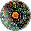 Liberia 30 Dollars HOROLOGIUM FLORAE Floral Clock Coloured 3 Oz Silver Coin 30$ Liberia 2024 -