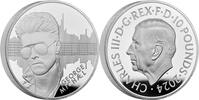 United Kingdom 10 Pounds GEORGE MICHAEL Music Legends 5 Oz Silver Coin 10 Pounds United Kingdom 2024 -