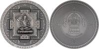Mongolia 2000 Togrog MANJUSHRI MANDALA Archeology Symbolism Antique 3 Oz Silver Coin 2000 Togrog Mongolia 2024 -