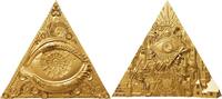 Cameroon 2000 Francs DIGITIZED EYE OF PROVIDENCE Conspiracy Gilded 2 Oz Silver Coin 2000 Francs Cameroon 2025 -