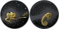 Cameroon 2000 Francs CHAMELEON Numiversum Herpeton Ruthenium Dark Gilded 2 Oz Silver Coin 2000 Francs Cameroon 2025 -