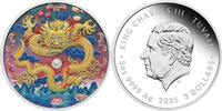 Tuvalu 3 Dollars IMPERIAL GOLDEN DRAGON 3 Oz Silver Coin 3$ Tuvalu 2025 -