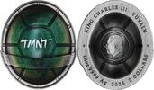 Tuvalu 2 Dollars TEENAGE MUTANT NINJA TURTLES Domed Shell Silver Coin 2$ Tuvalu 2025 -