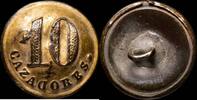 MILITARY BUTTONS Button 10 Cazadores Light Infantry, Rgt. Alba de Tormes, 1847 - 21 mm -