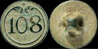 MILITARY BUTTONS Button French army, Regiment 108, Napoleonic wars, 16 mm. -