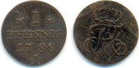 Brandenburg Preussen: 1 Pfennig Berlin Friedrich Wilhelm II, 1786-1797: -