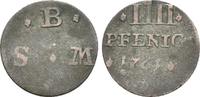 Braunschweig Wolfenbüttel: 4 Pfennig Carl I, 1735-1780: -