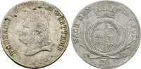 Württemberg: 20 Kreuzer. Ohne Punkt nach FUSS Friedrich I, 1806-1816: -