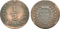Württemberg: 1/2 Kreuzer Wilhelm I, 1816-1864: -