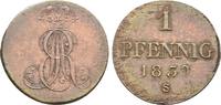 Braunschweig Calenberg Hannover: 1 Pfennig Ernst August, 1837-1851: -