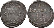 Würzburg Bistum: Kipper 1 Kreuzer Johann Gottfrid von Aschhausen, 1617-1622: -