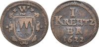 Würzburg Bistum: Kipper Kupfer 1 Kreuzer Johann Gottfrid von Aschhausen, 1617-1622: -