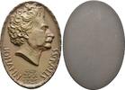 Johann Strauss, 1825-1899: Ovale einseitige Bronzemedaille -
