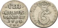 Dänemark: 8 Skilling Glückstadt Christian V, 1670-1699: -