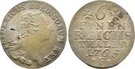 Preussen: 1/6 Taler Magdeburg Friedrich II. der Große, 1740-1786: -