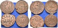 Braunschweig Wolfenbüttel: Lot 4 x Kipper 3 Flitter Friedrich Ulrich, 1613-1634: -