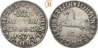 Braunschweig Calenberg Hannover: 12 Mariengroschen Clausthal Johann Friedrich, 1665-1679: -