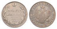 RUSSLAND: Nikolaus I., 1825-1855. 1/2 Rubel -