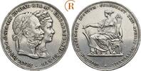 Habsburg: Doppelgulden auf die Silberhochzeit Franz Joseph I, 1848-1916: -