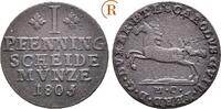 Braunschweig Wolfenbüttel: 1 Pfennig Karl Wilhelm Ferdinand, 1780-1806: -