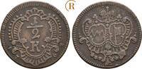 Würzburg Bistum: 1/2 Kreuzer Adam Friedrich von Seinsheim, 1755-1779: -