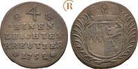 Würzburg Bistum: 1/4 Kreuzer Karl Philipp von Greiffenklau Vollraths, 1749-1754: -