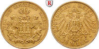 Hamburg 20 Mark 20 Mark 1893, J. Gold. Jaeger 212. -
