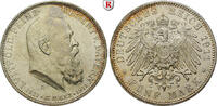 Bayern 5 Mark Luitpold, Prinzregent, 5 Mark 1911, D. 90. Geburtstag. Jaeger 50. -