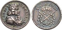Sachsen-Albertinische Linie AR-Miniatur-Medaille o. Jahr Johann Georg III. 1680-1691. -