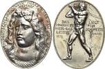 Erster Weltkrieg Hochovale versilberte Bronze-Medaille -