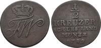 Brandenburg-Preussen CU-1/2 Kreuzer 1789 Friedrich Wilhelm II. 1786-1797... 100.41 元 含税 ＋  83.67 元 运费