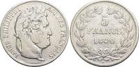 Frankreich 5 Francs Louis Philippe I. 1830-1848. -