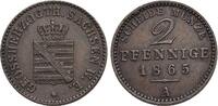 Sachsen-Weimar-Eisenach CU-2 Pfennig Carl Alexander 1853-1901. -