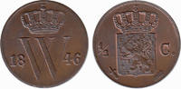 Nederland Koninkrijk ½ Cent Willem II 1840-1849. -