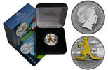 Australia 1 Dollar Kangaroo Selectively Gold Plated - RARE -