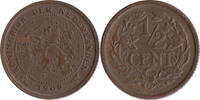 Nederland Koninkrijk ½ Cent Wilhelmina 1890-1948 -